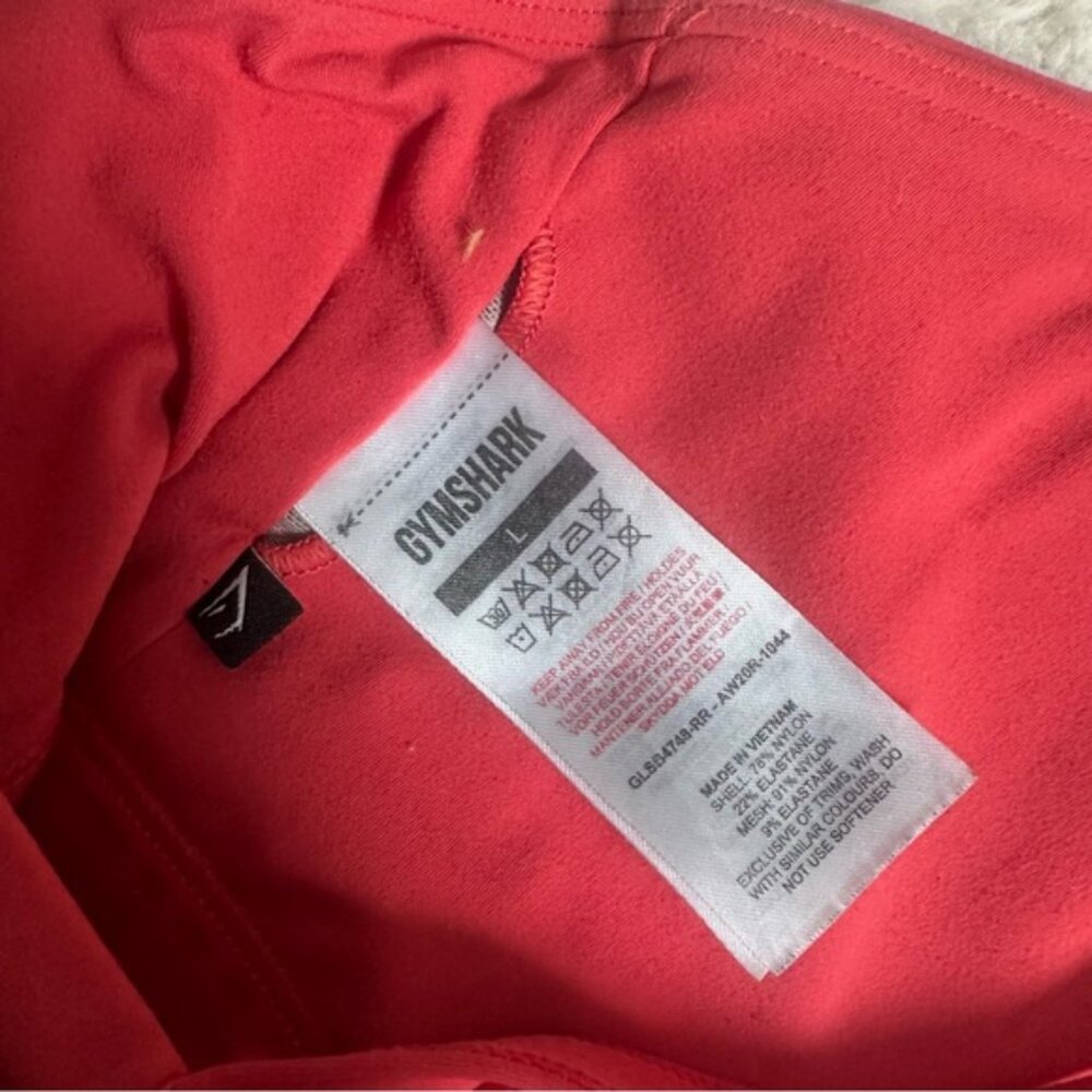 Gymshark | Raspberry Red V-Neck Training Womens Sports Bra | Size Large - Picture 6 of 8